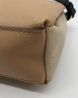 Nine West Beige Pebbled Faux Leather Crossbody Bag