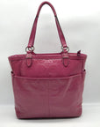 Coach Purple Patent Leather Gallery Embossed Tote Bag F19818