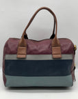 Fossil Multicolor Pebbled Leather Colorblock Satchel Bag