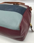 Fossil Multicolor Pebbled Leather Colorblock Satchel Bag