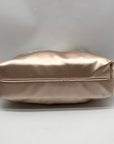 Badgley Mischka Champagne Posey Satin Bow Convertible Clutch Bag