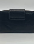 Ted Baker Black Patent Leather Buckle Zip Around Wallet