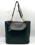 Form Function Form Black Horween Leather & Animal Print Flap 3 Way Bag