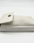 Giani Bernini White Softy Leather Tech Crossbody Bag