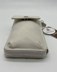 Giani Bernini White Softy Leather Tech Crossbody Bag