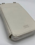 Giani Bernini White Softy Leather Tech Crossbody Bag