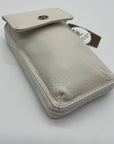 Giani Bernini White Softy Leather Tech Crossbody Bag