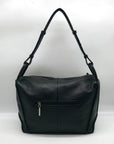 The Sak Black Pebbled Leather Medium Los Feliz Hobo Bag
