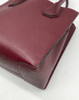 Michael Kors Burgundy Pebbled Leather Mercer Convertible Satchel