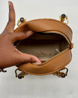 Talbots Tan And Brown Woven Rattan Handbag