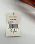Michael Kors Orange Saffiano Leather Jet Set Poppy Travel Crossbody Bag