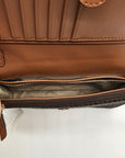 Michael Kors Brown/Acorn Nylon And Leather Logo Jet Set Crossbody Bag
