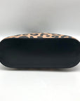 Kate Spade Tan & Black Leather Kali Leopard Print Dome Crossbody