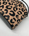 Kate Spade Tan & Black Leather Kali Leopard Print Dome Crossbody