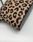 Kate Spade Tan & Black Leather Kali Leopard Print Dome Crossbody