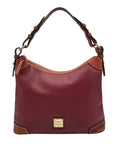 Dooney & Bourke Red Pebbled Grain Leather Hobo Bag