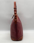 Dooney & Bourke Red Pebbled Grain Leather Hobo Bag