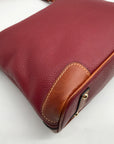 Dooney & Bourke Red Pebbled Grain Leather Hobo Bag