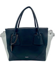 Botkier Baby Blue & Navy Saffiano Leather Colorblock Cooper Satchel