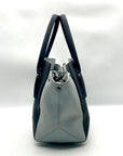 Botkier Baby Blue & Navy Saffiano Leather Colorblock Cooper Satchel