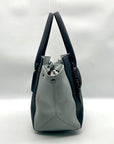Botkier Baby Blue & Navy Saffiano Leather Colorblock Cooper Satchel