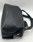 Donna Karan Black Pebbled Leather Glenwood Shoulder Bag