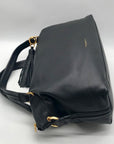 Donna Karan Black Pebbled Leather Glenwood Shoulder Bag