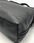 Donna Karan Black Pebbled Leather Glenwood Shoulder Bag