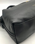 Donna Karan Black Pebbled Leather Glenwood Shoulder Bag