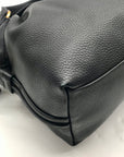 Donna Karan Black Pebbled Leather Glenwood Shoulder Bag