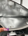 Michael Kors Silver Pebbled Leather Small Ruthie Satchel