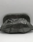 Lauren Merkin Gray Snake Embossed Clutch