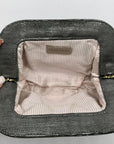 Lauren Merkin Gray Snake Embossed Clutch