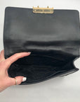Michael Kors Black Leather Cynthia Flap Crossbody
