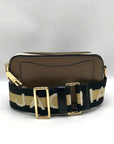 Marc Jacobs Taupe Leather Snapshot Crossbody Bag