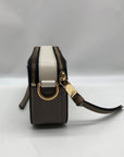 Marc Jacobs Taupe Leather Snapshot Crossbody Bag