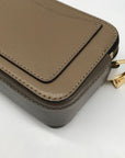 Marc Jacobs Taupe Leather Snapshot Crossbody Bag
