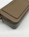 Marc Jacobs Taupe Leather Snapshot Crossbody Bag