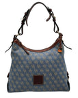 Dooney & Bourke Blue Monogram Canvas Gretta Hobo Bag