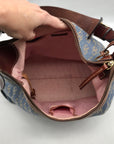 Dooney & Bourke Blue Monogram Canvas Gretta Hobo Bag