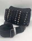 Think Royln Black Nylon Studded Bar Bag