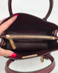 Michael Kors Burgundy Pebbled Leather Mercer Convertible Satchel