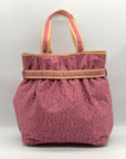 Diane von Furstenberg Purple And Brown Monogram Canvas Travel Tote Bag
