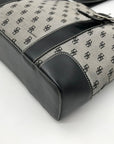 Brentano Gray And Black Monogram Fabric Shoulder Bag