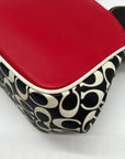 Coach Red Leather Disney Mickey Mouse X Keith Haring Shoulder Bag