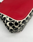 Coach Red Leather Disney Mickey Mouse X Keith Haring Shoulder Bag