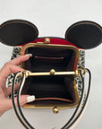 Coach Red Leather Disney Mickey Mouse X Keith Haring Shoulder Bag