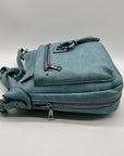 Sam Hadley Blue Denim Colored FauxLeather Crossbody Bag
