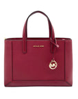 Michael Kors Red Saffiano Leather Medium Sallie Satchel Bag