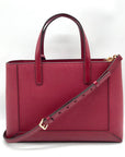 Michael Kors Red Saffiano Leather Medium Sallie Satchel Bag